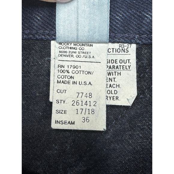 Vtg Rockies Women’s High Rise Straight Dark Wash Denim Jeans - 17/18 (34x37) - Picture 6 of 6